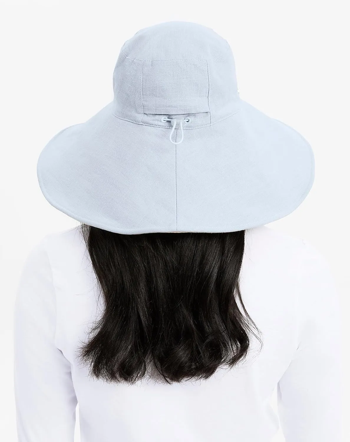 Solbari Women’s Ultra-Wide Cotton Linen Sun Hat UPF 50 , Packable, Adjustable with Ponytail Hole for Travel, Beach & Outdoors