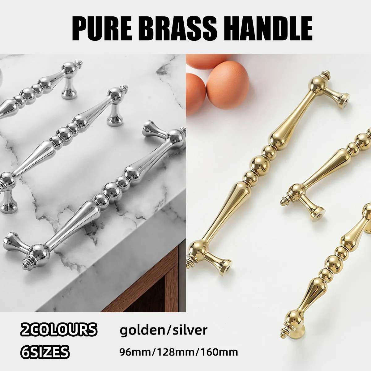 Solid Brass Decorative Cabinet Pull Handles