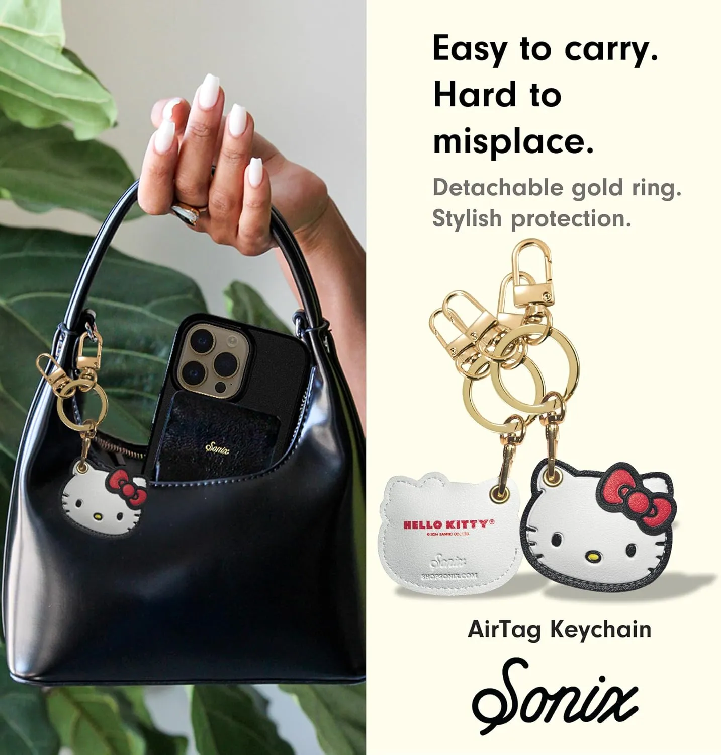 Sonix x Sanrio Character Keychain Case Compatible with Apple AirTag | Protective AirTag Cover Keychain | Hello Kitty