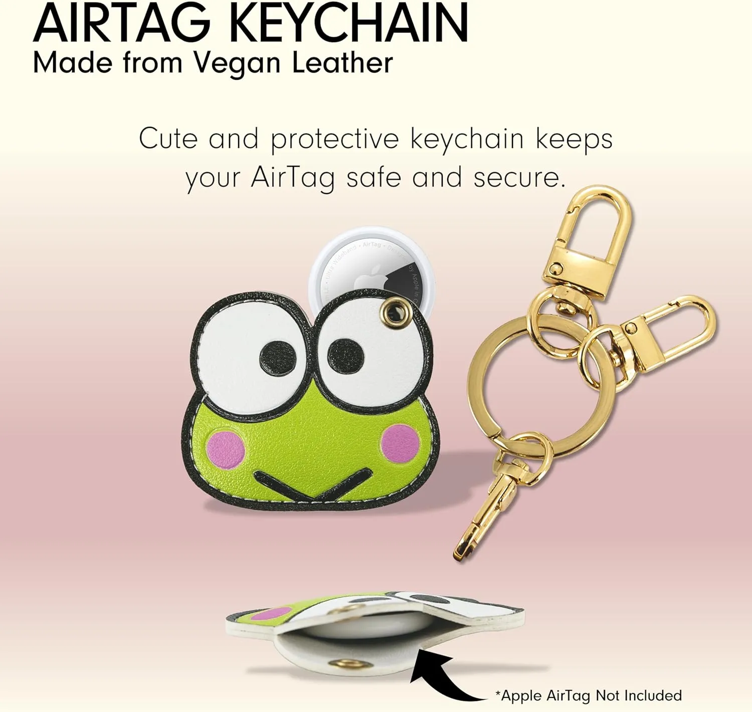 Sonix x Sanrio Character Keychain Case Compatible with Apple AirTag | Protective AirTag Cover Keychain | Keroppi