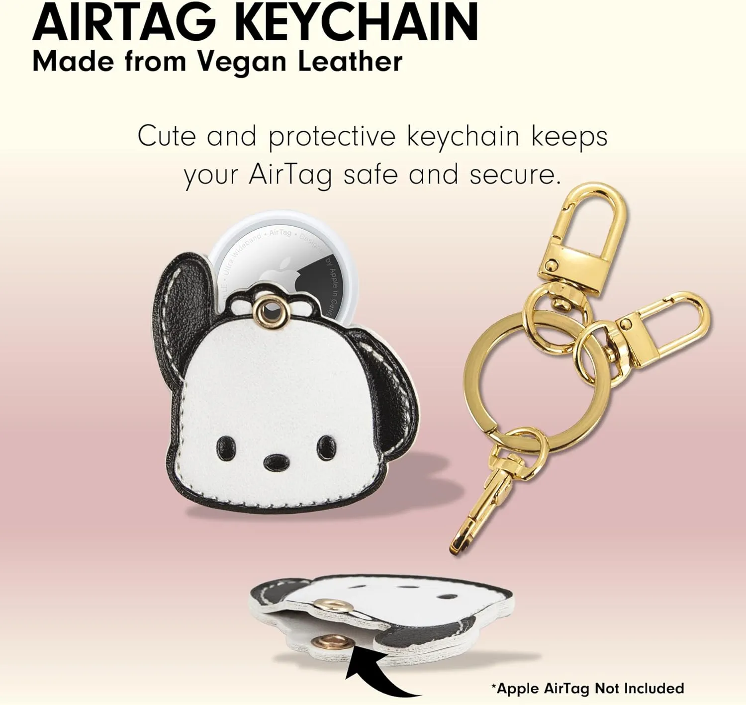 Sonix x Sanrio Character Keychain Case Compatible with Apple AirTag | Protective AirTag Cover Keychain | Pochacco