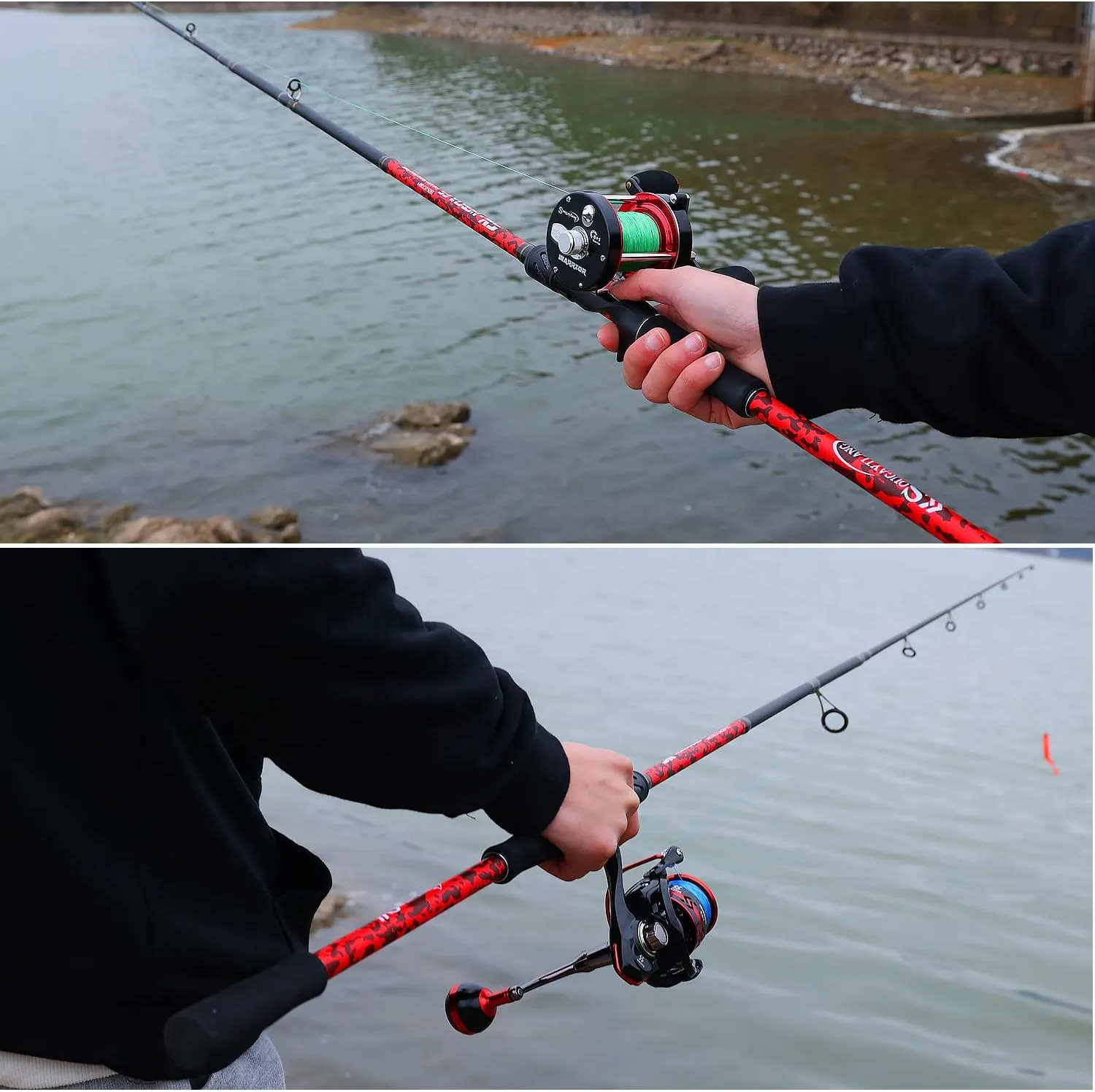 Sougayilang Inshore Saltwater Fishing Rods, Spinning Rods and Casting Rods with AAA Cork Handles,IM7 Toray Carbon Blanks- 7'