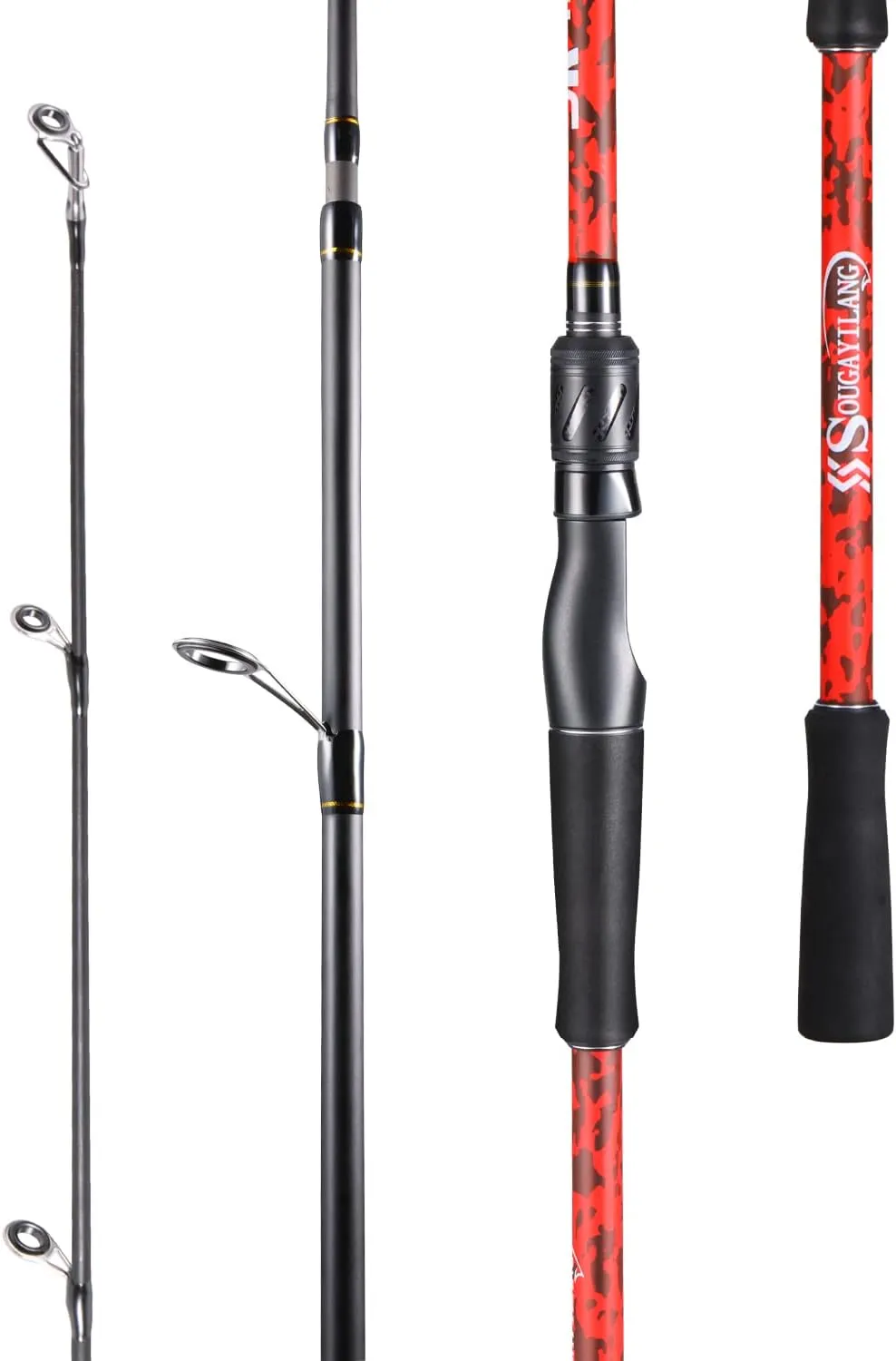 Sougayilang Inshore Saltwater Fishing Rods, Spinning Rods and Casting Rods with AAA Cork Handles,IM7 Toray Carbon Blanks- 7'