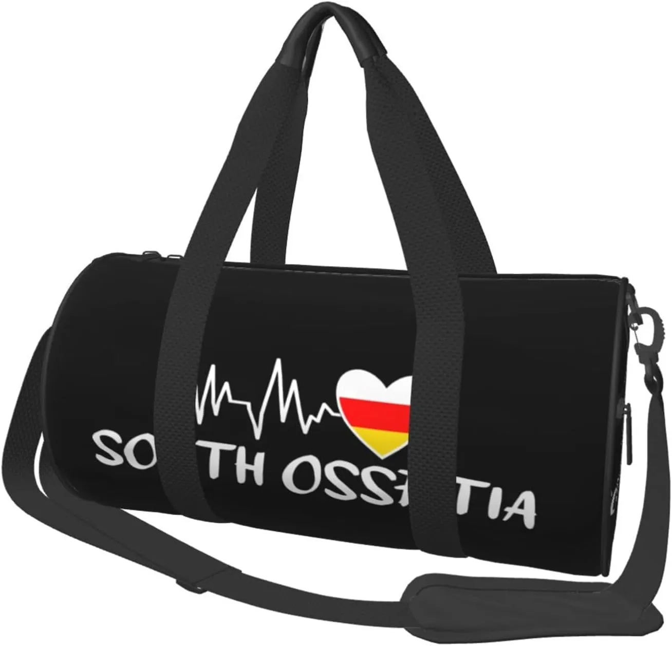 South Ossetia Heartbeat Duffel Bag Gym Bag Travel Sports Tote Large Foldable Beach Swim Yoga6