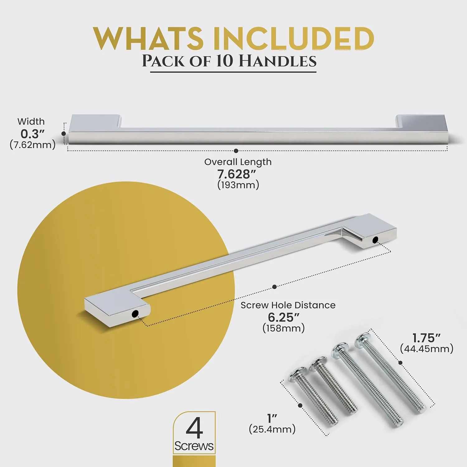 Southern Hills 10 Pack 160mm Kitchen Square Cabinet Handles Satin Nickel Cabinet Pulls Brushed Nickel Drawer Pulls Kitchen Cabinet Hardware Kitchen Handles for Cabinets Cupboard Handles Drawer Handles