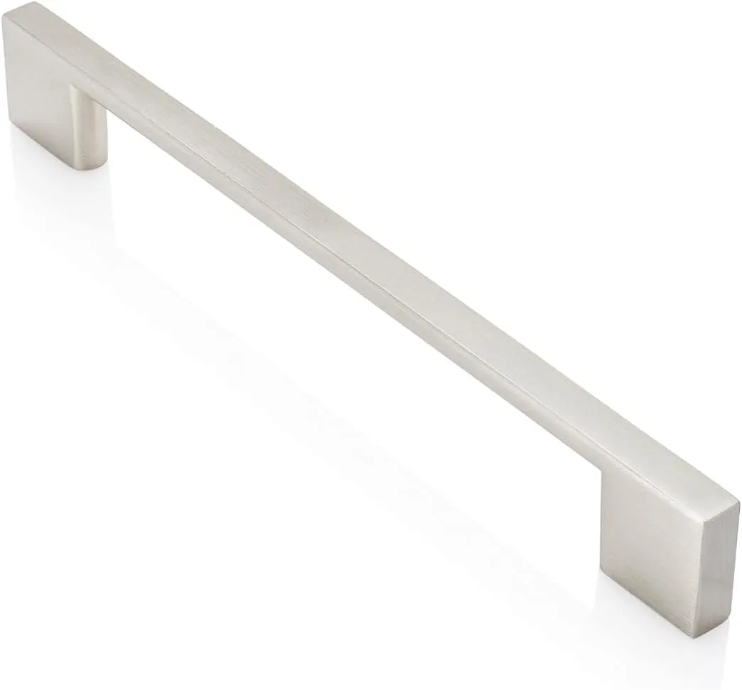 Southern Hills 10 Pack 160mm Kitchen Square Cabinet Handles Satin Nickel Cabinet Pulls Brushed Nickel Drawer Pulls Kitchen Cabinet Hardware Kitchen Handles for Cabinets Cupboard Handles Drawer Handles