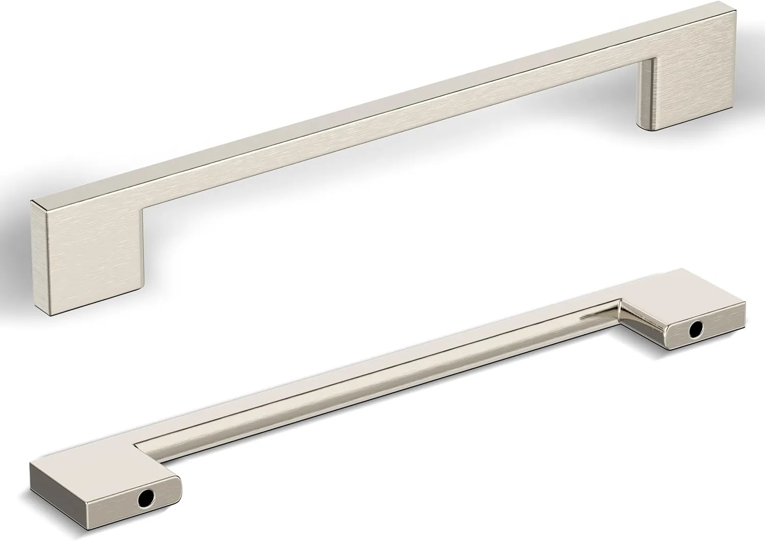 Southern Hills 10 Pack 160mm Kitchen Square Cabinet Handles Satin Nickel Cabinet Pulls Brushed Nickel Drawer Pulls Kitchen Cabinet Hardware Kitchen Handles for Cabinets Cupboard Handles Drawer Handles
