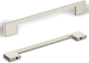 Southern Hills 10 Pack 160mm Kitchen Square Cabinet Handles Satin Nickel Cabinet Pulls Brushed Nickel Drawer Pulls Kitchen Cabinet Hardware Kitchen Handles for Cabinets Cupboard Handles Drawer Handles