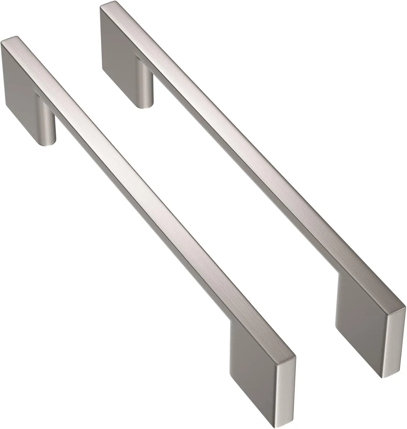 Southern Hills 10 Pack 160mm Kitchen Square Cabinet Handles Satin Nickel Cabinet Pulls Brushed Nickel Drawer Pulls Kitchen Cabinet Hardware Kitchen Handles for Cabinets Cupboard Handles Drawer Handles