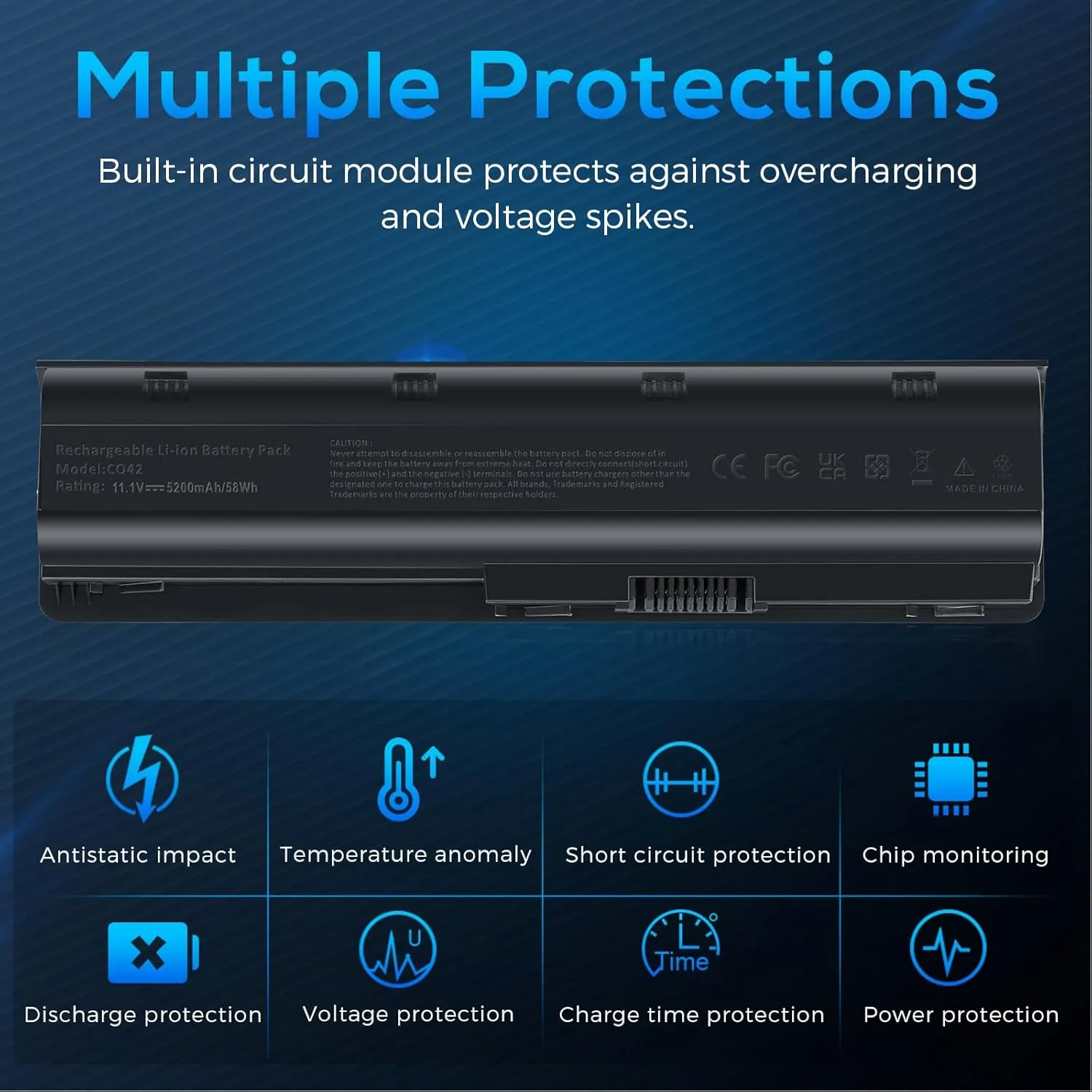 Spare 593553-001 593554-001 MU06 MU09 Laptop Battery for HP Pavilion DM4 G4 G6 G7 DV3-4000 DV5-2000 DV6-3000 DV7-6000 Compaq Presario CQ32 CQ42 CQ43 435 436 HSTNN-Q62C HSTNN-CBOW HSTNN-IB0N