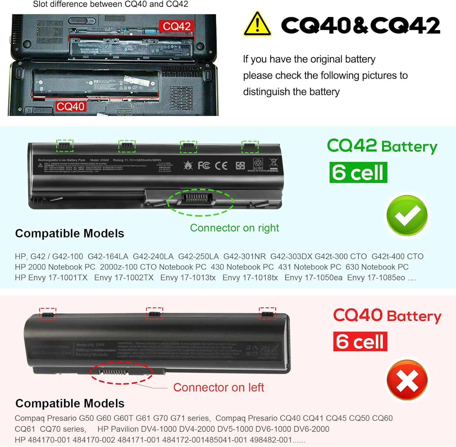 Spare 593553-001 593554-001 MU06 MU09 Laptop Battery for HP Pavilion DM4 G4 G6 G7 DV3-4000 DV5-2000 DV6-3000 DV7-6000 Compaq Presario CQ32 CQ42 CQ43 435 436 HSTNN-Q62C HSTNN-CBOW HSTNN-IB0N