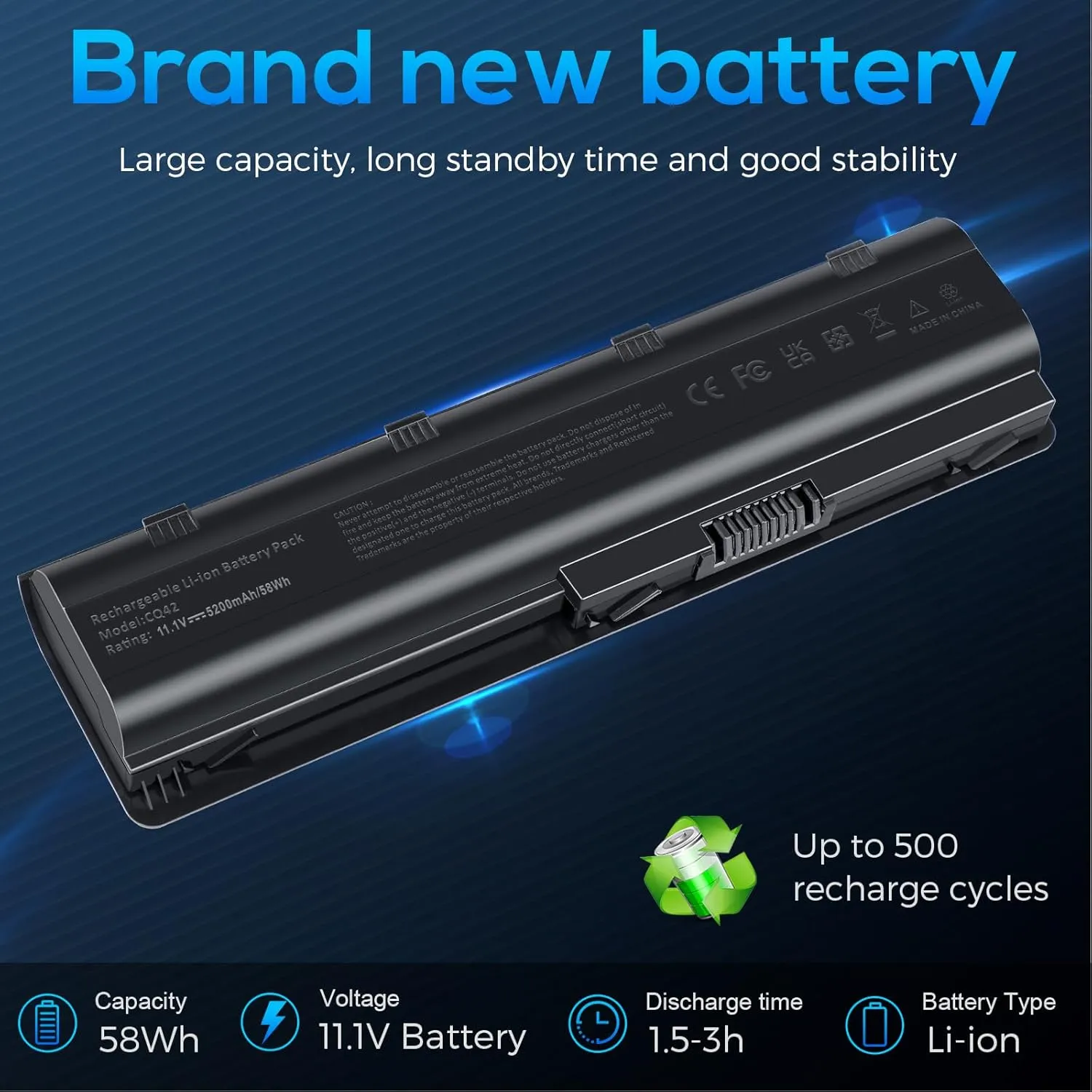 Spare 593553-001 593554-001 MU06 MU09 Laptop Battery for HP Pavilion DM4 G4 G6 G7 DV3-4000 DV5-2000 DV6-3000 DV7-6000 Compaq Presario CQ32 CQ42 CQ43 435 436 HSTNN-Q62C HSTNN-CBOW HSTNN-IB0N