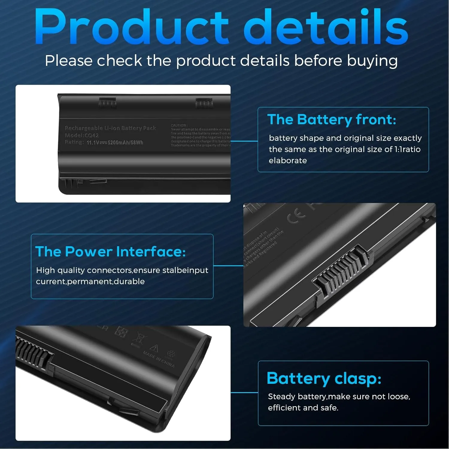 Spare 593553-001 593554-001 MU06 MU09 Laptop Battery for HP Pavilion DM4 G4 G6 G7 DV3-4000 DV5-2000 DV6-3000 DV7-6000 Compaq Presario CQ32 CQ42 CQ43 435 436 HSTNN-Q62C HSTNN-CBOW HSTNN-IB0N