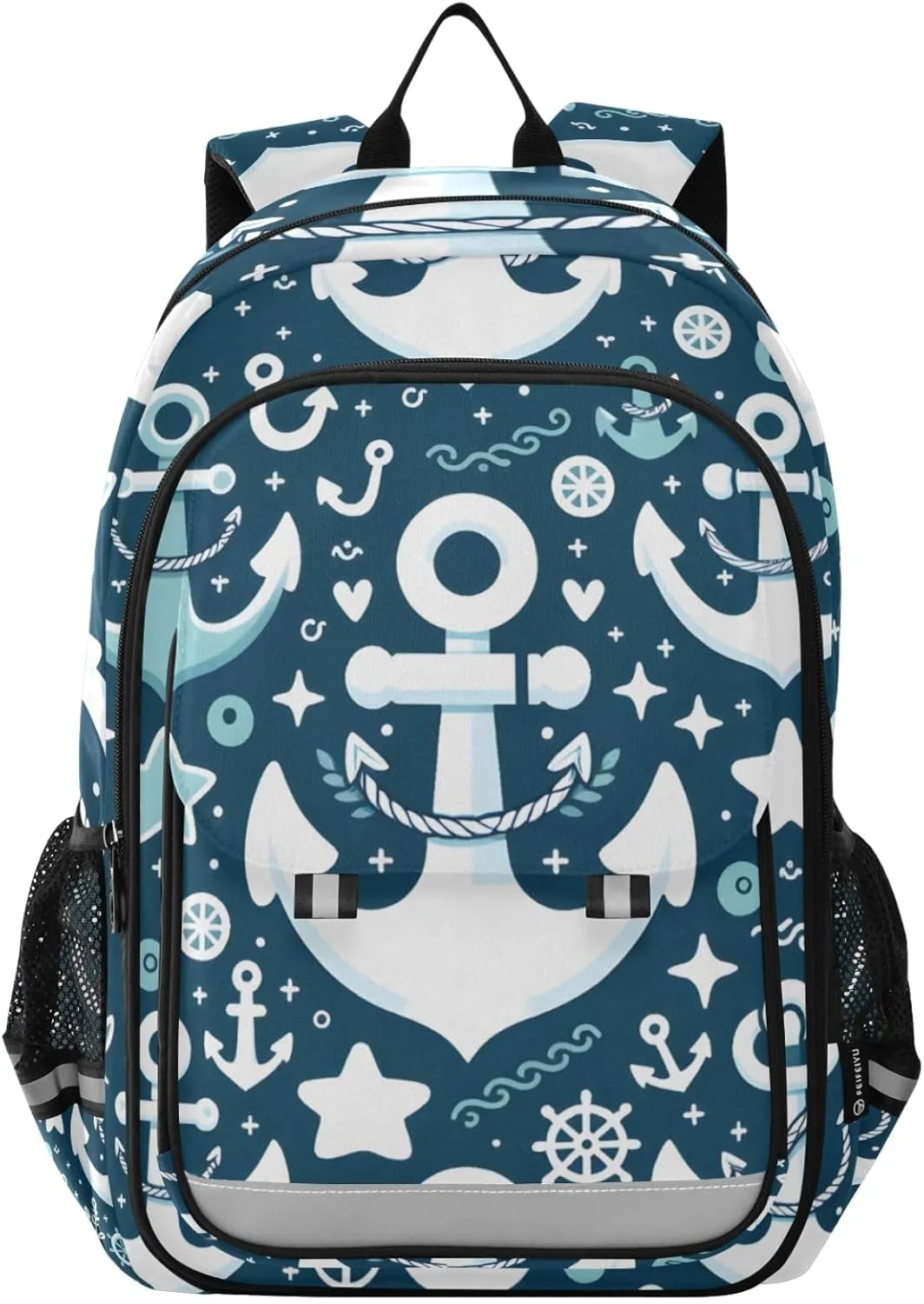Spear Rudder Blue Laptop Backpack for Boys Girls, Bookbag Travel Bag Casual Daypack School Backpack for Students