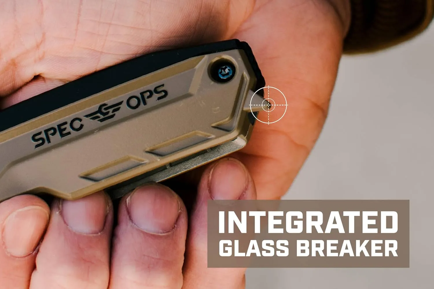 Spec Ops Tools Folding Utility Knife with Retractable Blade, Includes 3 Extra Blades in Handle Storage