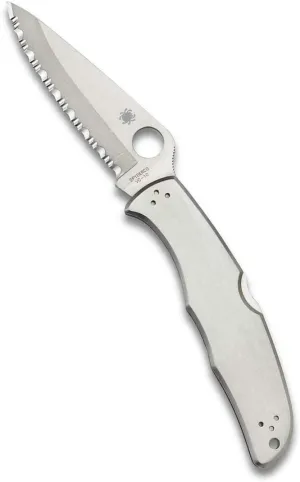 Spyderco Endura 4 Signature Folder Utility Knife with 3.85" VG-10 Steel Blade and Stainless Steel Handle - SpyderEdge - C10S