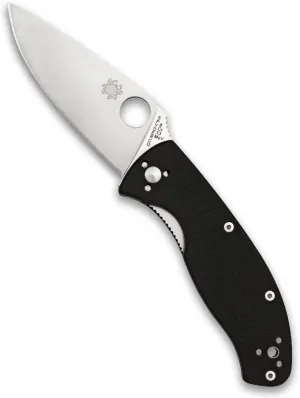 Spyderco Tenacious Folding Utility Pocket Knife with 3.39" 8Cr13MoV Stainless Steel Blade and Durable Non-Slip G-10 Handle - Everyday Carry - PlainEdge - C122GP