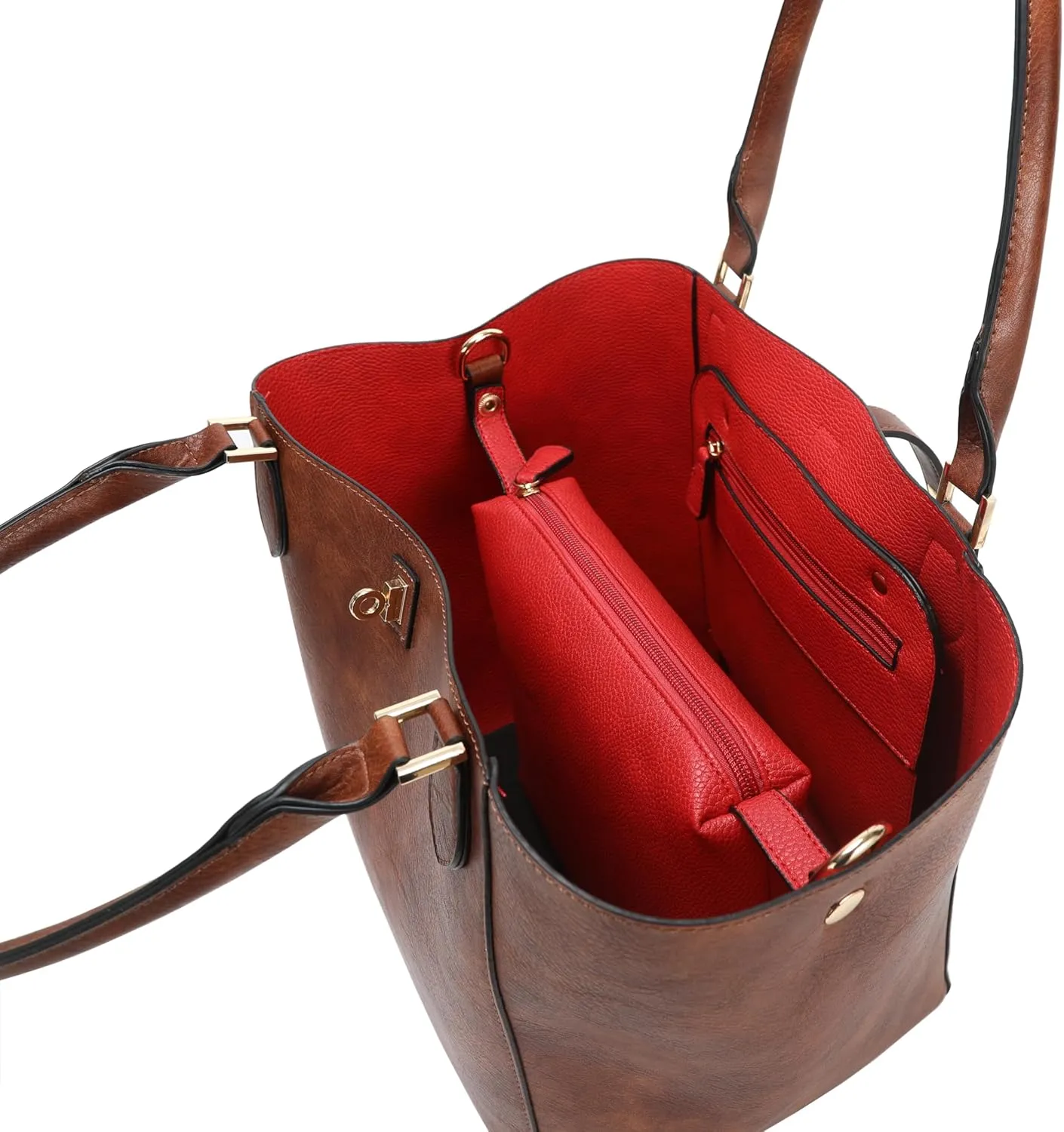 sqlp Large Work Tote Bag for Women Designer Purses and Handbags Big Bucket bags Ladies Travel Crossbody Purse Fuchsia