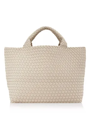 St. Barth’s Large Woven Tote in Ecru