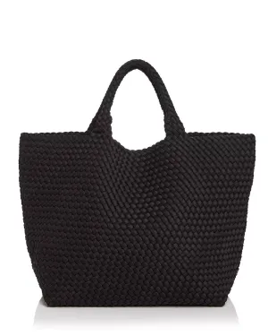 St. Barth’s Large Woven Tote in Onyx