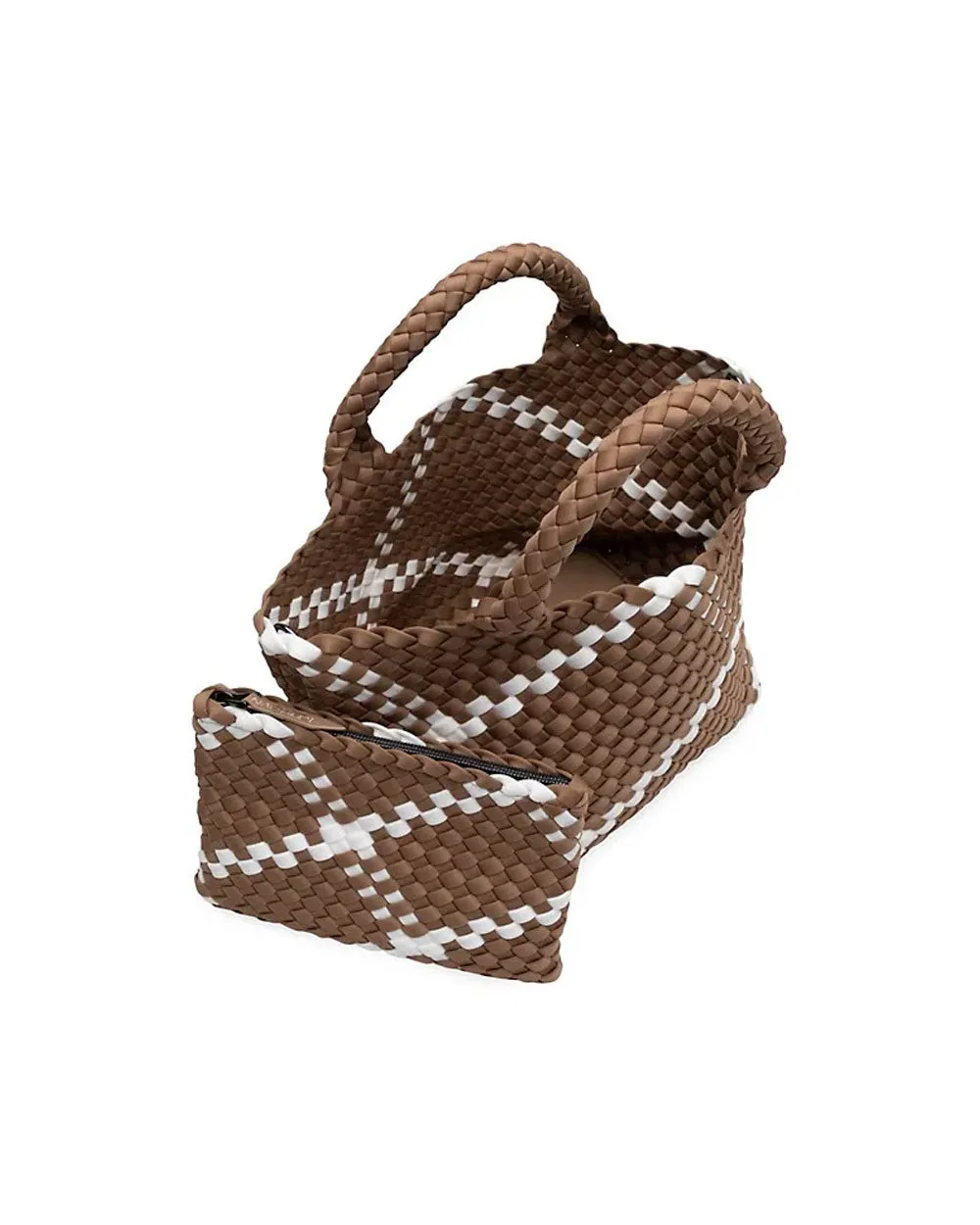 St. Barth's Mini Plaid Tote in Cacao