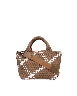 St. Barth's Mini Plaid Tote in Cacao