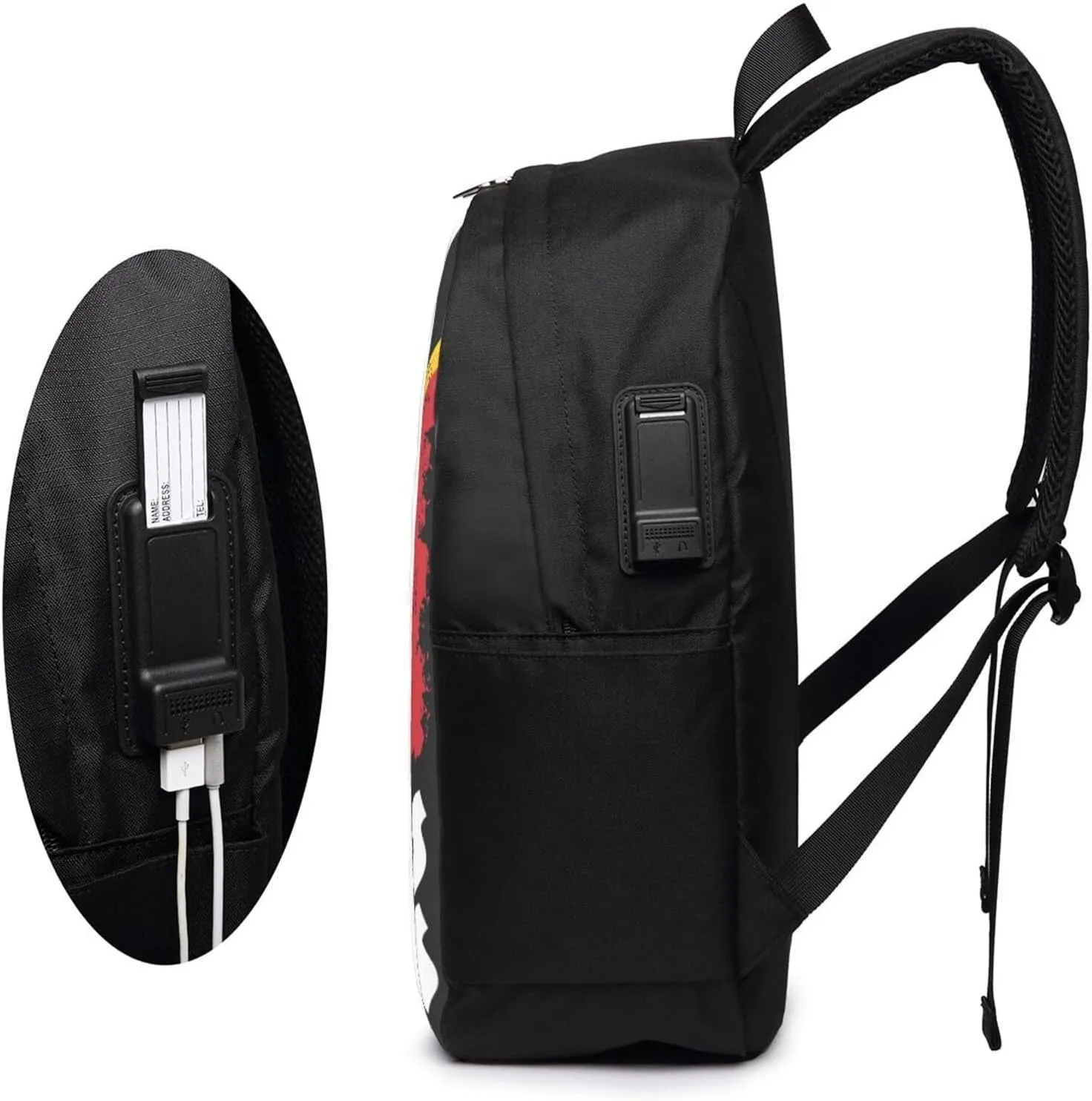 St Kitts Nevis National Flag Laptop Backpacks Travel Backpack Casual Business Daypack Sport Rucksack Computer Bag Fits up to 17 Inch Notebook with USB Port