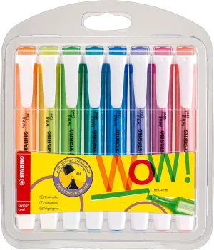 STABILO Swing Cool Highlighter - Assorted Colours, Wallet of 8