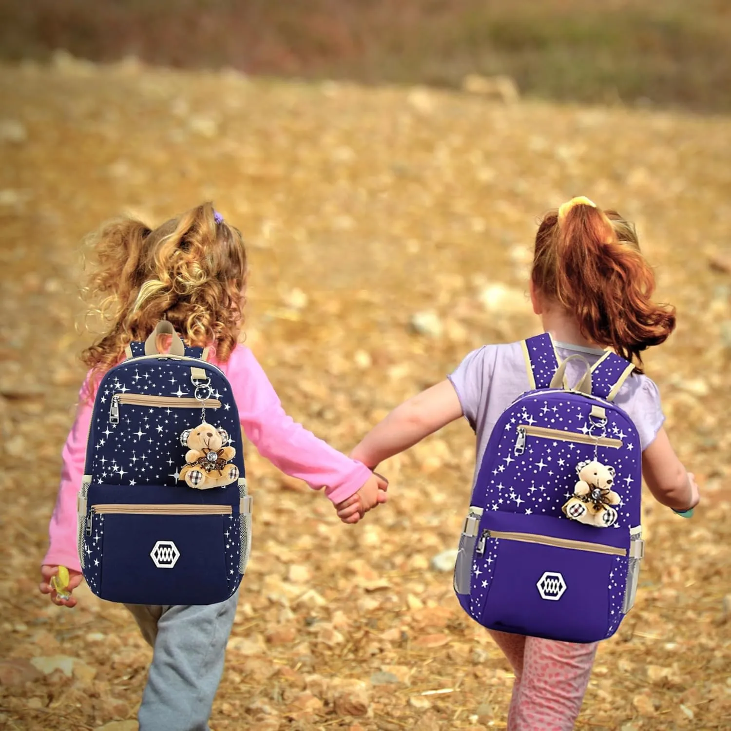 Star Print Girls Backpacks Set for School, School Bags Bookbags for Teenage Girls, with Crossbody Bag, 3 Pieces
