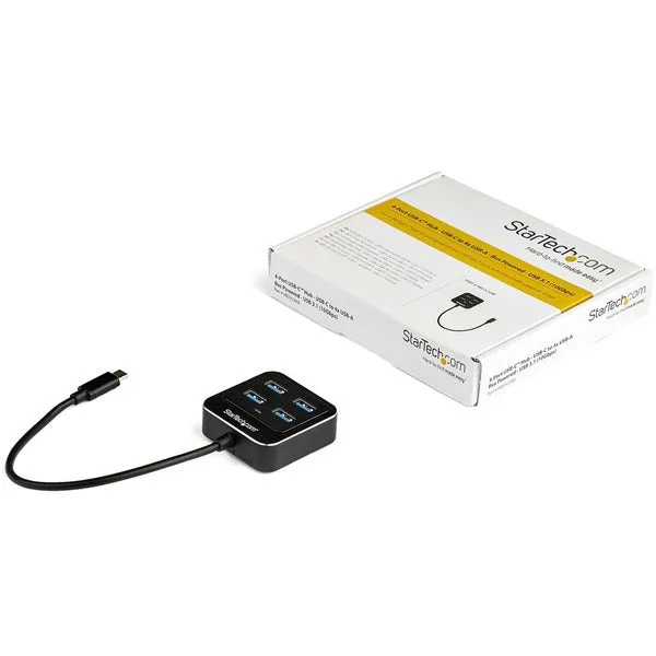 StarTech.com 4 Port USB C Hub - USB-C to 4xUSB-A - 10Gbps USB 3.2/3.1 Gen 2 Type-C Hub - USB Bus Powered - Portable/Laptop USB Adapter Hub