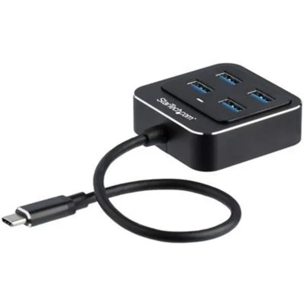 StarTech.com 4 Port USB C Hub - USB-C to 4xUSB-A - 10Gbps USB 3.2/3.1 Gen 2 Type-C Hub - USB Bus Powered - Portable/Laptop USB Adapter Hub
