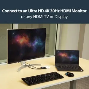 StarTech.com USB-C to 4K HDMI Multifunction Adapter with Power Delivery and USB-A Port- White - USB 3.1 - HDMI