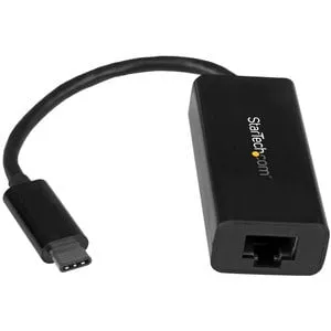 StarTech.com USB-C to Gigabit Ethernet Adapter - Black - USB 3.1 - Realtek RTL8153 - 1 Port(s) - 1 - Twisted Pair - 10/100/1000Base-T - Desktop