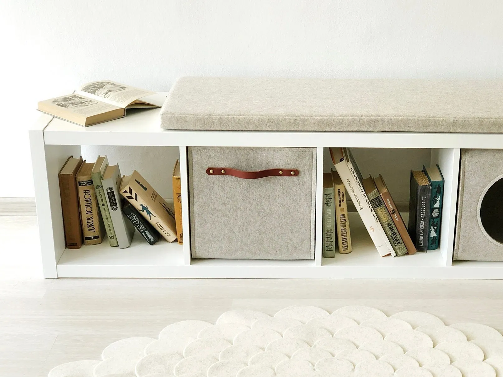 Storage Box with Leather Handles