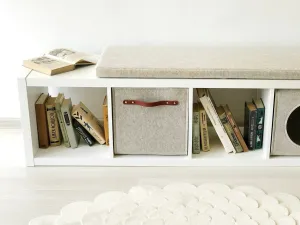 Storage Box with Leather Handles
