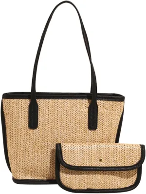 Straw Purses for Women Cute Beach Bag Straw Tote Bags Summer Handbags for Beach Vacation