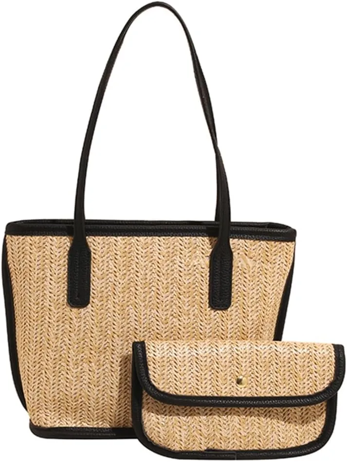 Straw Purses for Women Cute Beach Bag Straw Tote Bags Summer Handbags for Beach Vacation