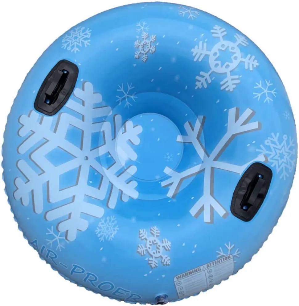Sturdy Outdoor Inflatable Skiing Tube PVC Sled for Family Fun Strong Handles