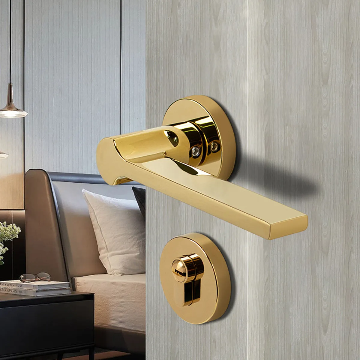 Stylish Aluminium Entrance Door Handles – Front Door Lever Handle Black