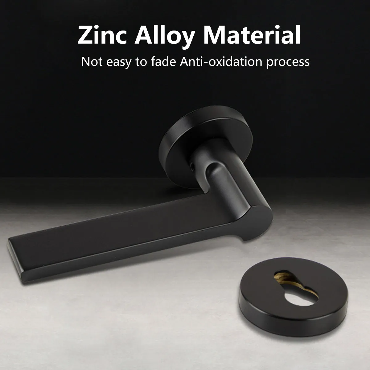 Stylish Aluminium Entrance Door Handles – Front Door Lever Handle Black