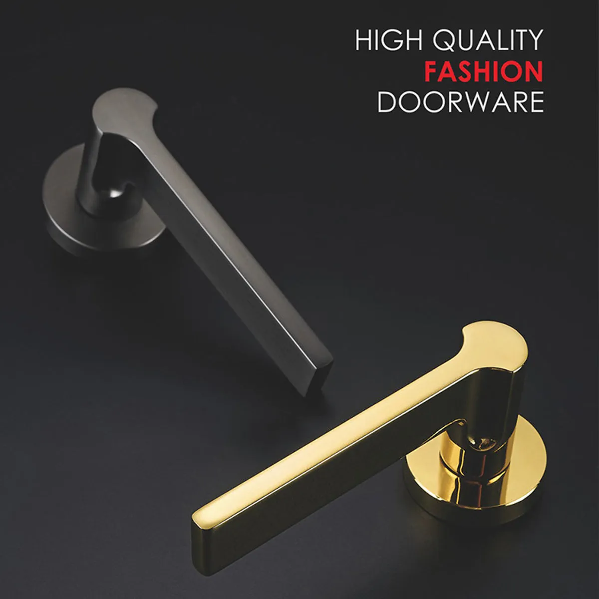 Stylish Aluminium Entrance Door Handles – Front Door Lever Handle Black
