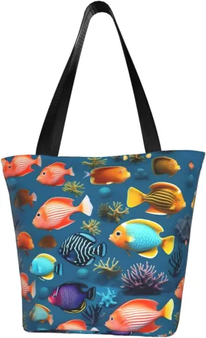 Submarine reef fish Cross-body Shoulder Bag, Women's One-shoulder Handbag, Weekend Travel Shopping and Playing Shoulder Bag