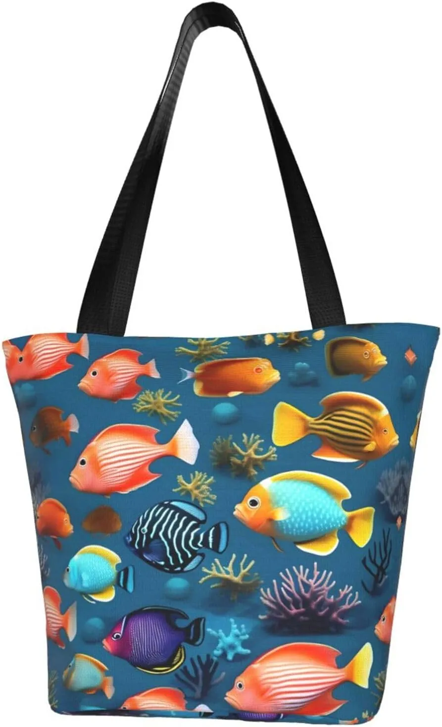 Submarine reef fish Cross-body Shoulder Bag, Women's One-shoulder Handbag, Weekend Travel Shopping and Playing Shoulder Bag