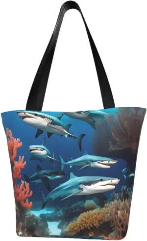 Submarine shark coral Cross-body Shoulder Bag, Women's One-shoulder Handbag, Weekend Travel Shopping and Playing Shoulder Bag