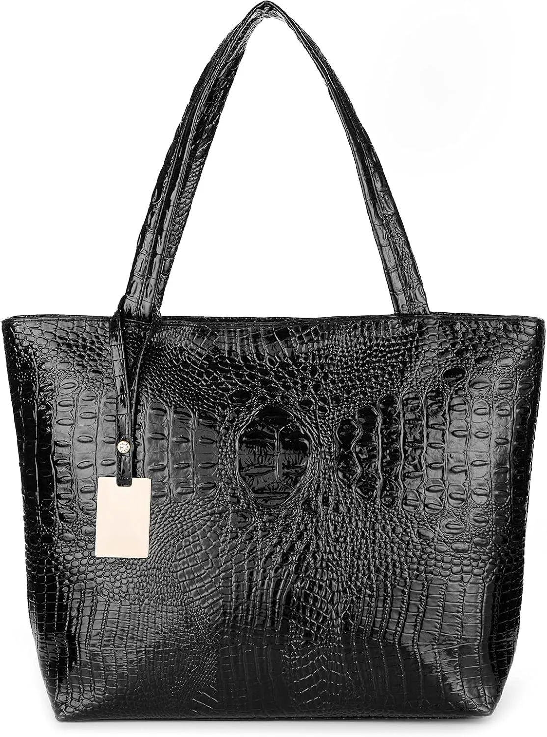 SUMGOGO Purse and Handbag for Women Crocodile Satchel Large Shoulder Tote Bag Wallets
