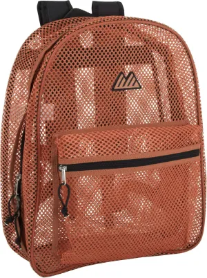 Summit Ridge Mesh Backpacks for Kids, Adults, School, Beach, and Travel, Colorful Transparent Mesh Backpacks with Padded Straps Large