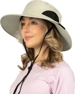 SUN CUBE Wide Brim Sun Hat Men Women, Fishing Hats Sun UV Protection, Mens Hiking Bucket Hat Safari Beach Boonie, UPF 50 