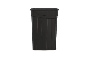 Suncast Commercial 23-Gallon Narrow Trash Can without Handles - Durable Garbage Can, Black