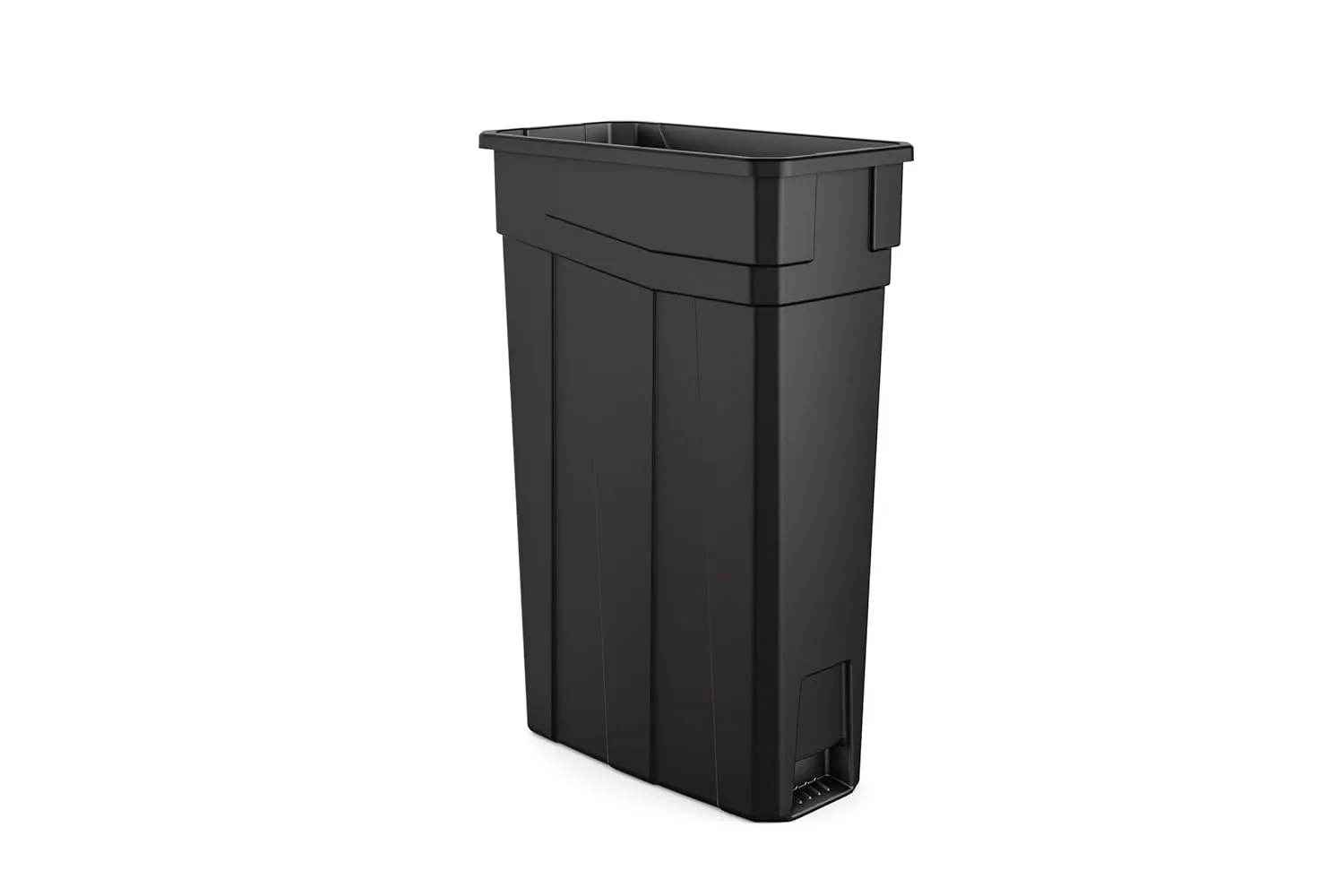 Suncast Commercial 23-Gallon Narrow Trash Can without Handles - Durable Garbage Can, Black