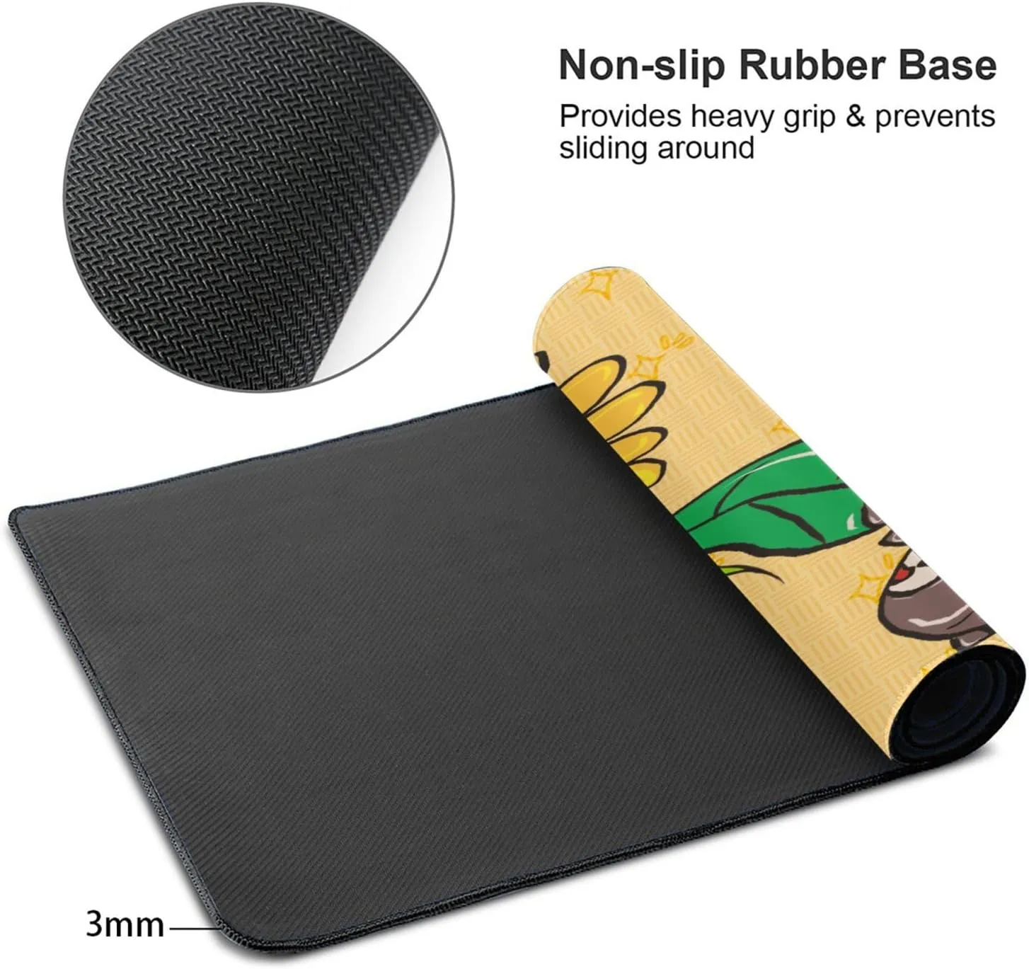 Sunflower Seeds and Sunflowers Non-Slip Desk Pad,Mouse Pad,Waterproof PVC Desk Table Protector, Easy Clean Laptop Desk Writing Mat for Office Work/Home/Decor